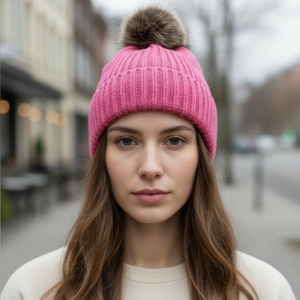 J. Crew Faux Fur Pom Pom Hat